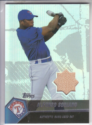 2004 Topps Clubhouse Bat Alfonso Soriano Rangers