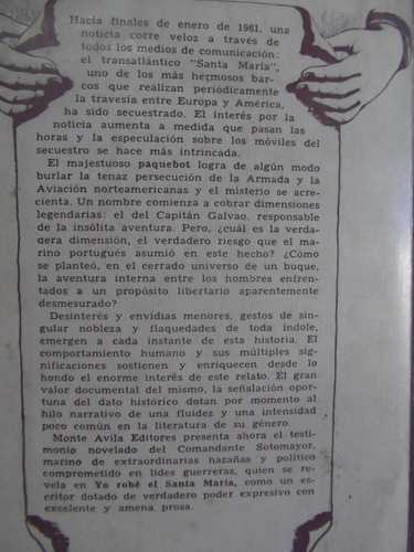 Yo Robe El Santa Maria - J. Sotomayor - Primera Edicion