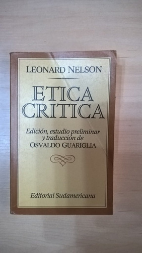 Ética Crítica - Leonard Nelson