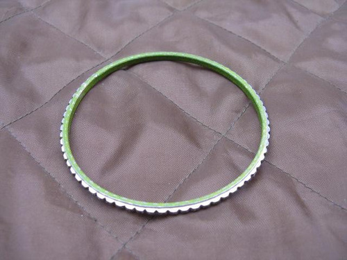 Retro Virales: Viejas  Pulsera Metal Delgada Detalles Verdes