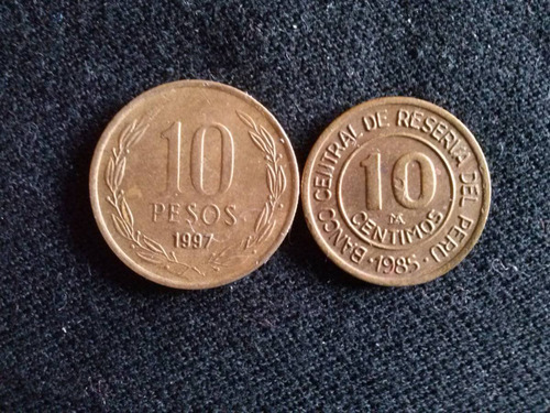Moneda Perú 10 Céntimos Bronce 1985 (c19)