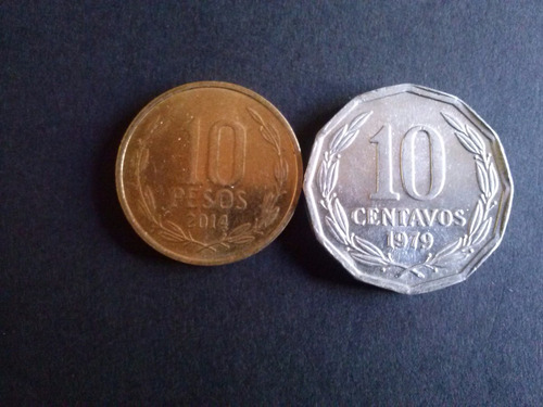 Moneda Chile 10 Centavos Aluminio 1979 (22a)