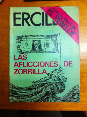 Revista Ercilla Nº1898 -1971 -las Aflicciones De Zorrilla?