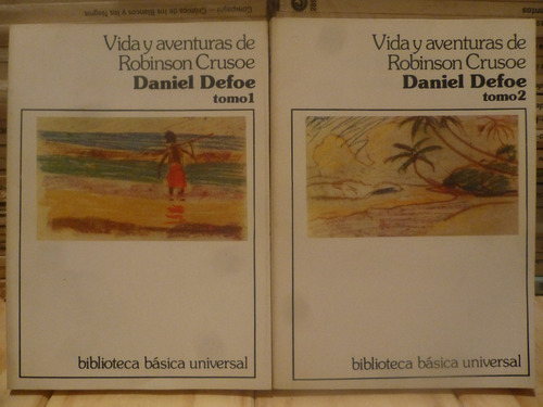 Vida Y Aventuras De Robinson Crusoe, Daniel Defoe,2 Tomos