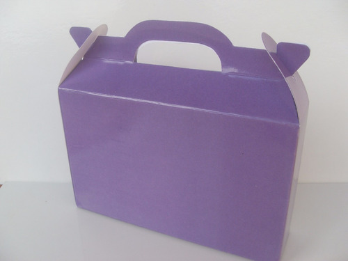 Cajita - Valijita Golosinera Color Violeta - Lisa - Pack X30