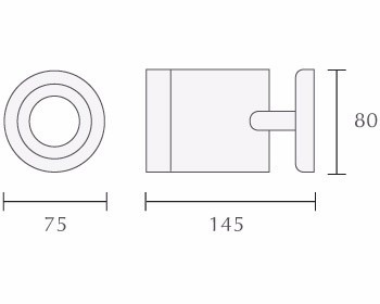 Imagen 2 de 3 de Aplique Spot Para Exterior Fw Dicro Apto Led /nexo