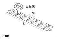 Perfil Universal Cablofil Rcsn 3000 Gs - Pieza 3 Metros