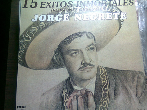 Disco Acetato De 15 Exitos Inmortales Jorge Negrete