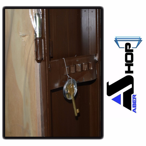 Imagen 5 de 9 de Puerta Placa Okume 60x200 Marco Chapa 24 Tab15
