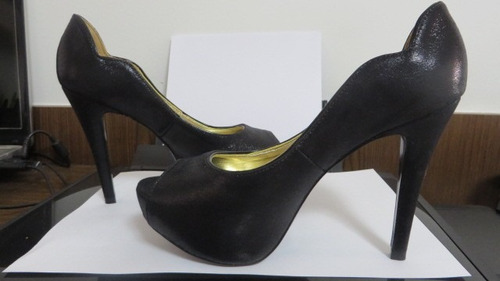 Peep Toe 34, Preto, Marca Step One. Novo L Lindo!!! Salto!