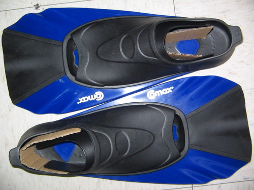 Aletas 25-26 Cortas Azul-negro Natacion Buceo