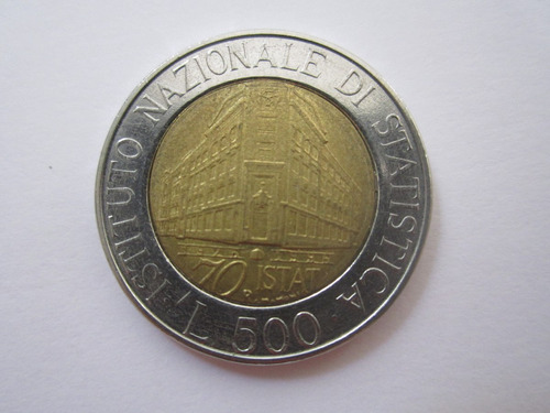 Itália Moeda 500 Liras 1996 Bimetalica