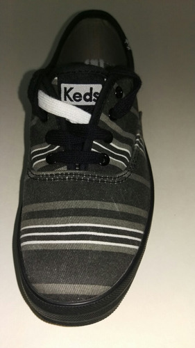 Zapatillas Keds Talla 35 Original Rayas Gris Unisex