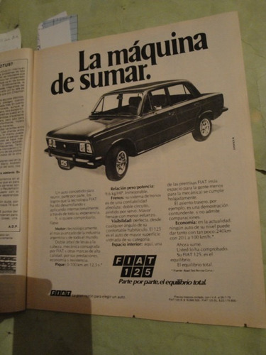 Publicidad Fiat 125 Año 1979
