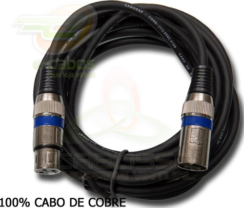 Imagem 2 de 5 de Cabo Microfone/dmx - Xlr/canon Balanceado 1 Metro