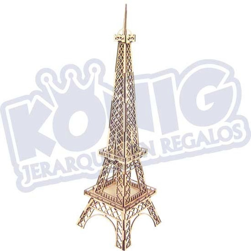 Imagen 1 de 3 de Rompecabezas 3d Mdf, Torre Eiffel Mini, Armable