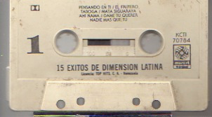 Audio Cassette 15 Exitos De Dimension Latina (Usado)