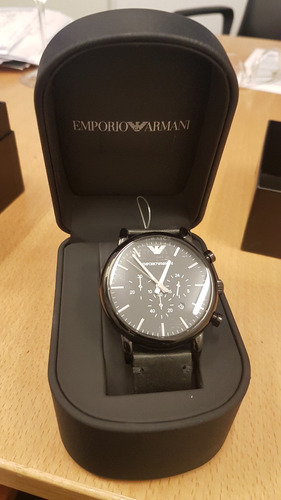 Reloj Armani Cronografo Black New In Box