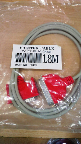 Cable Db25m To Cn36m Parallelo Printer  1.8mtrs 
