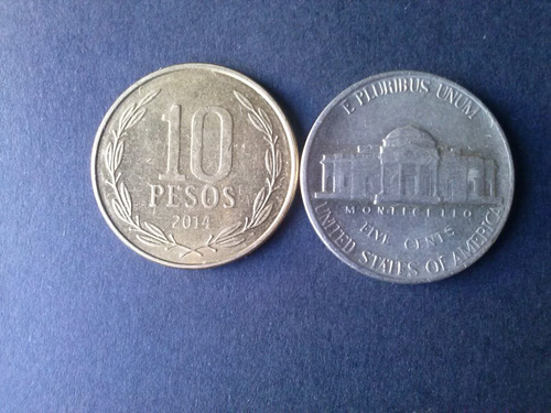 Moneda Estados Unidos Five Cents Níquel 1990 Ceca P