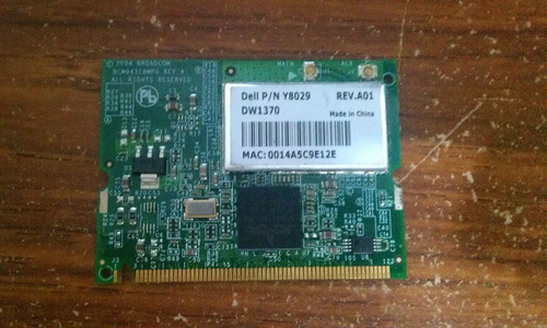 Dell Dw1370 Wireless 802.11b / G Mini-pci Card Y8029