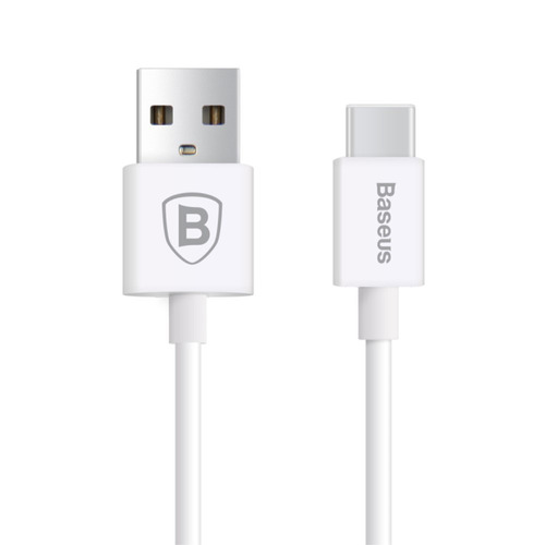 Cable Carga Usb C A 2a 1m Blanco Baseus Tpe Original