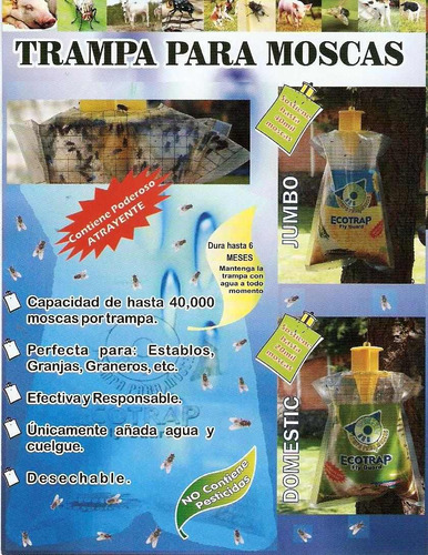 Trampa Mata Moscas Ecotrap 20,000 Original