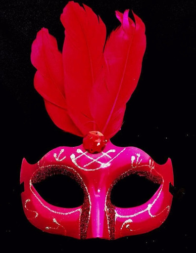 Imagen 4 de 8 de Antifaz Pluma Led Luminoso! Fiesta Cotillon Carioca Combo