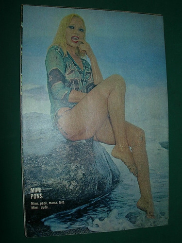 Mimi Pons Sexy Clipping Recorte Lamina Decada 1980s.-