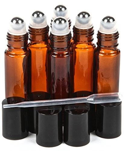 6 De La Alta Calidad De Cristal Ámbar De 10 Ml Roll-on Botel