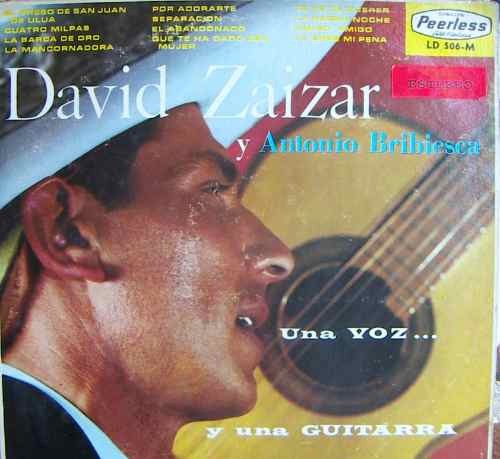 Bolero, David Zaizar,  Una Voz Y Una Guitarra, Vol.1, Lp 12´