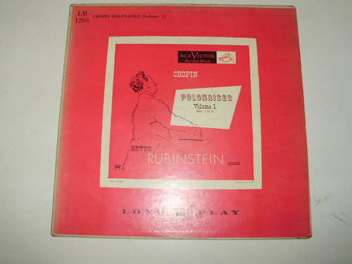 Vinilo 12'' Rubinstein Polonaises 1 A 6 Chopin Rca Usa 1951