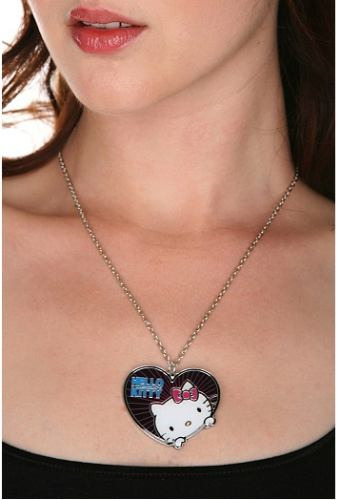 Hot Topic Hello Kitty Enamel Heart Necklace Collar