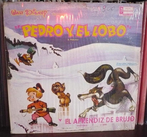 Pedro Y El Lobo Lp Walt Disney El Aprendiz De Brujo