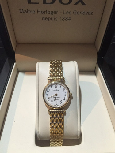 Edox Geneve Mujer Pvd Oro 26mm Quartz ¡ Año 2015 ¡