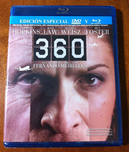 360 [anthony Hopkins, Jude Law] (blu-ray+dvd, 2012)