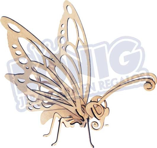 Puzzle 3D Mariposa Tonos Azules Juego Entretenimiento a1544 
