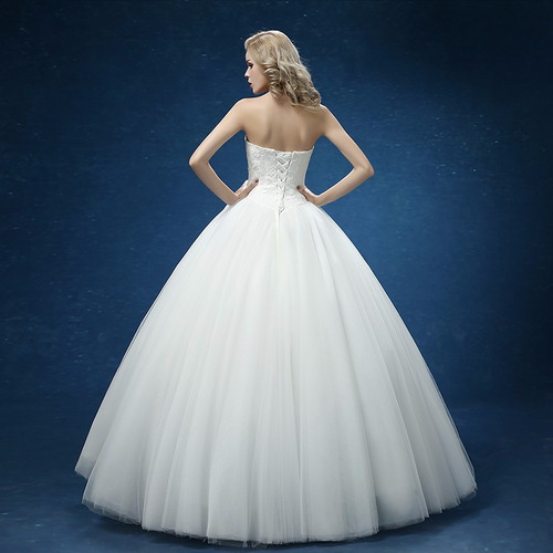 Imagem 3 de 6 de Vestido De Noiva Organza Luxo Importado Pronta Entrega