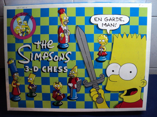 Juego De Mesa Ajedrez The Simpsons 3-d Chess 1997 Medieval