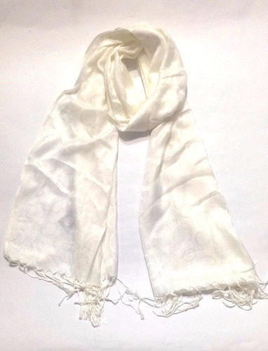 Especial Bufanda Pashmina Chal Unciolor Le Sak - Blanco