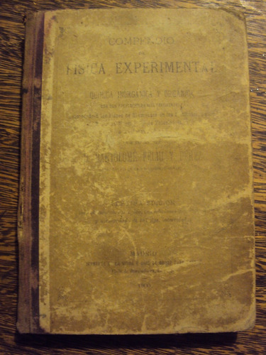 Compendio Fisica Experimental Quimica Inorganica 1900 Feliu