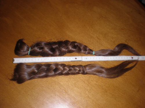 2 Trenzas Pelo Natural Sin Tintas Ni Secador 45cm. Precio X1