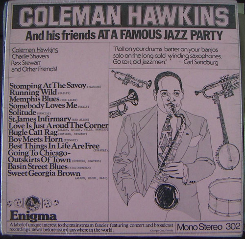 Jazz Inter, Coleman Hawkins, Stomping At The Savoy, Lp 12´