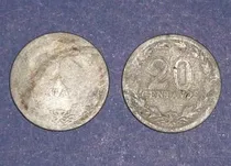 Comprar 2 Monedas Argentina 20 Centavos Antiguas 1906 1907 América
