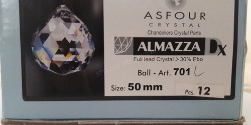 1 Esfera Bola Cristal Egípcio Asfour Feng Shui 50mm (5,0 Cm)