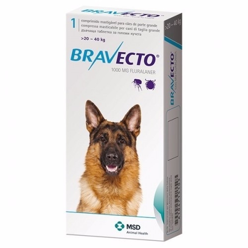 Bravecto Antipulgas Para Perro De 20 A 40 Kg Gratis Envio.