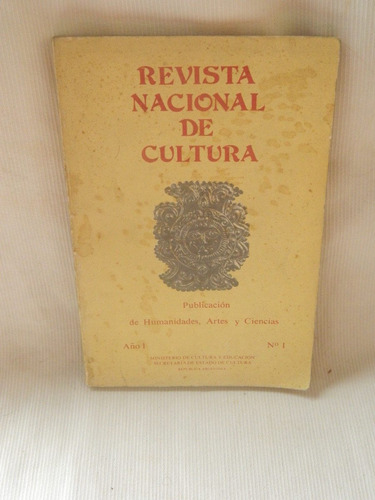 Revista Nacional De Cultura Año I- Nº 1. Jul- Sep 1978.