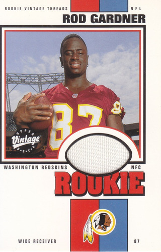 2001 Upper Deck Vintage Rookie Jersey Rod Gardner Wr