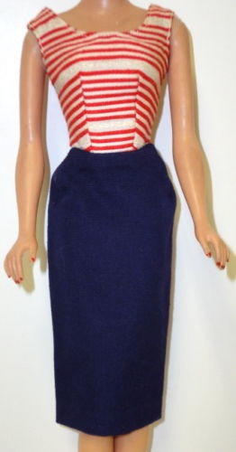 1959  Barbie Ropa Vintage  Original Mattel Cruise Stripe 