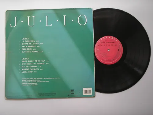 Julio Iglesias La Carretera Lp Vinilo Edicion Colombia 1995 (Usado)